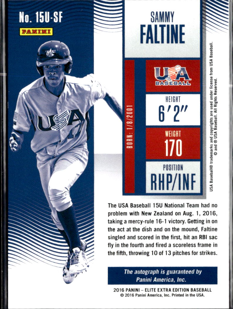 Sammy Trey Faltine 2016 Contenders Autograph Cracked Ice /24 Texas Longhorns