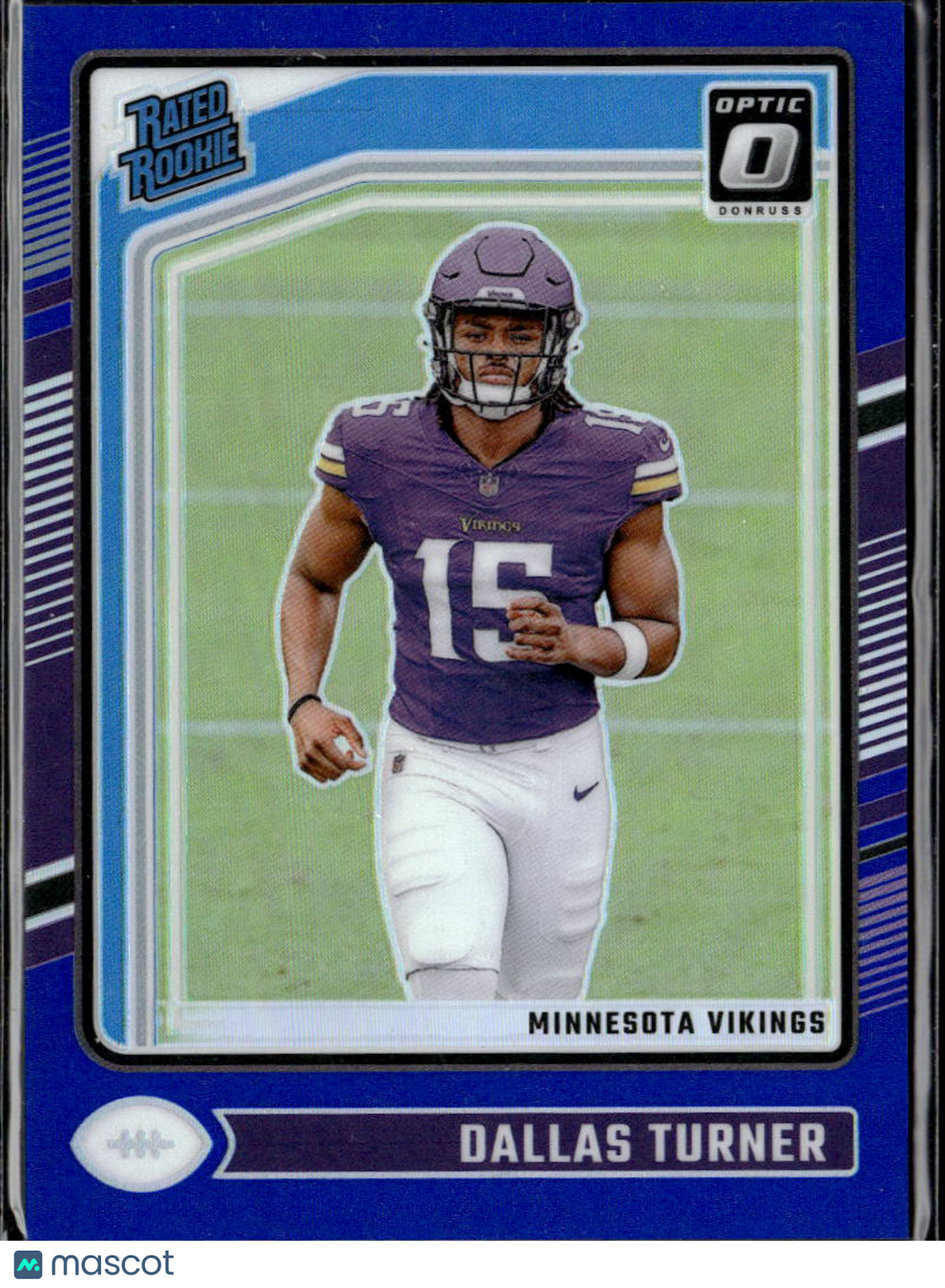 Dallas Turner 2024 Optic Rated Rookie Blue 81/199 Minnesota Vikings