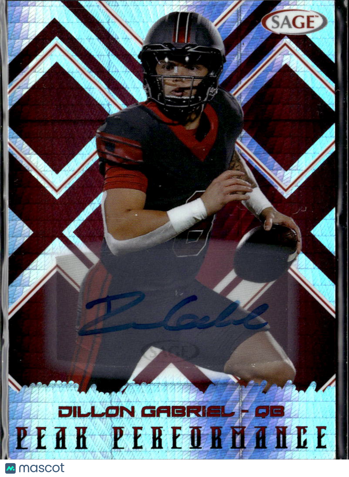 Dillon Gabriel 2025 SAGE Peak Auto Autograph Rookie RC Browns Oklahoma Sooners