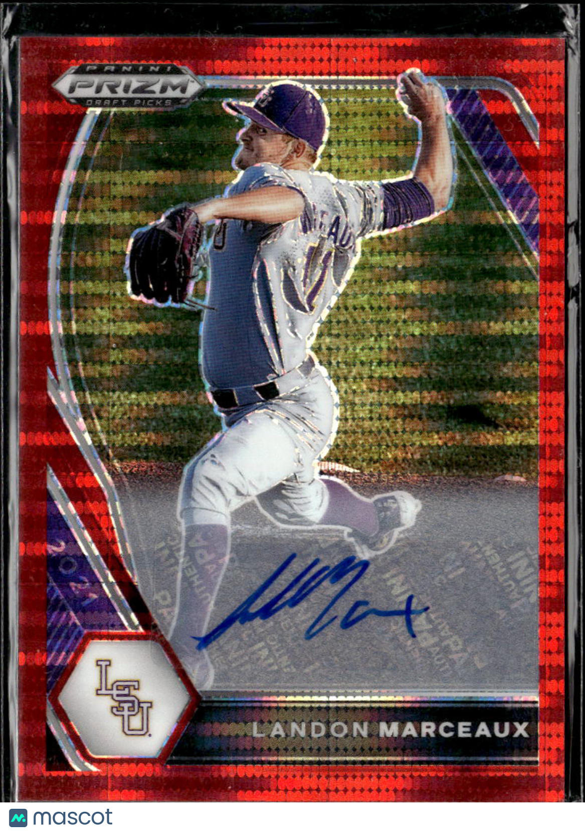 Landon Marceaux 2021 Prizm Draft Auto Autograph RC SSP 4/11 LSU Tigers
