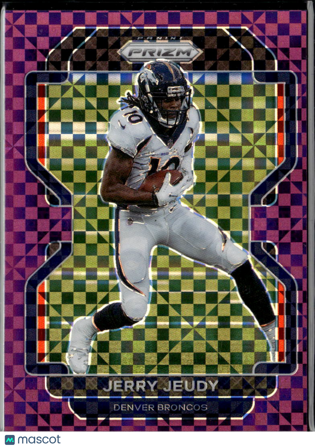 Jerry Jeudy 2021 Prizm Purple Power Prizm 22/49 Denver Broncos