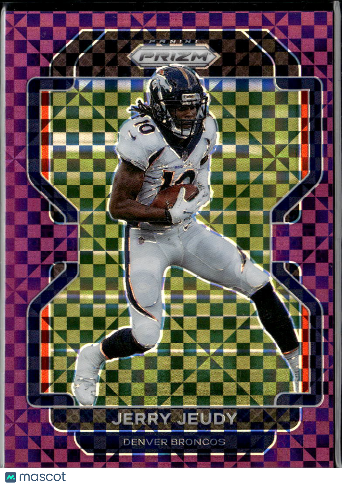 Jerry Jeudy 2021 Prizm Purple Power Prizm 22/49 Denver Broncos