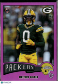 Matthew Golden 2025 Topps Chrome '75 Pink RC 198/250 Green Bay Packers