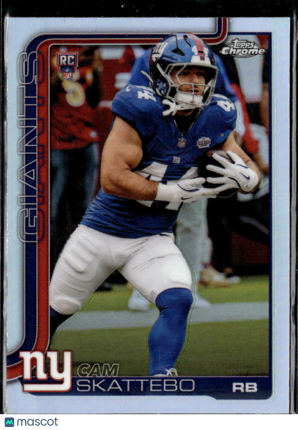 Cam Skattebo 2025 Topps Chrome RC Refractor New York Giants