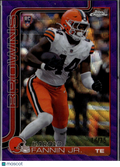 Harold Fannin Jr. 2025 Topps Chrome RC Purple Wave 14/75 Cleveland Browns