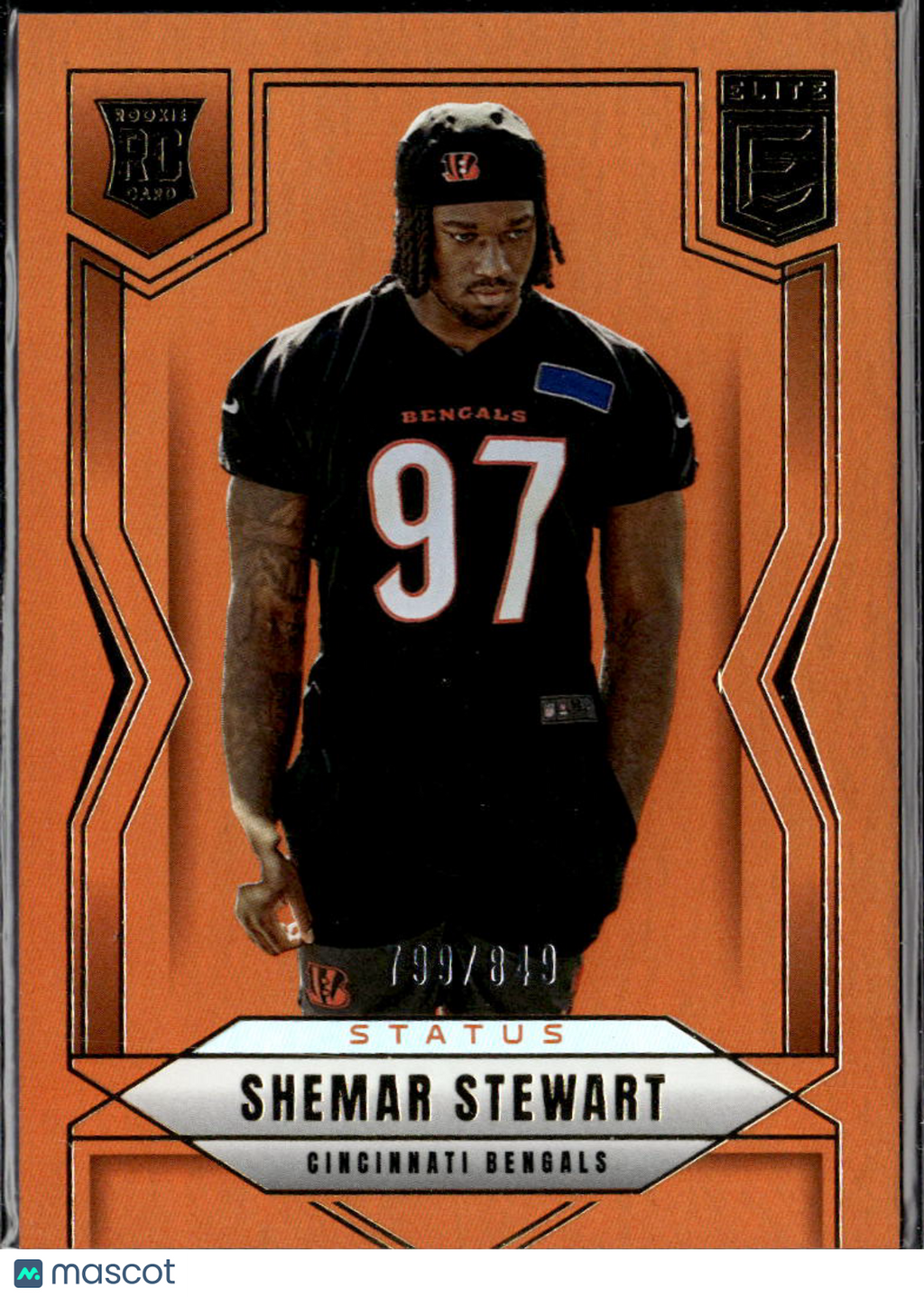 Shemar Stewart 2025 Elite Orange Status RC 799/849 Cincinnati Bengals
