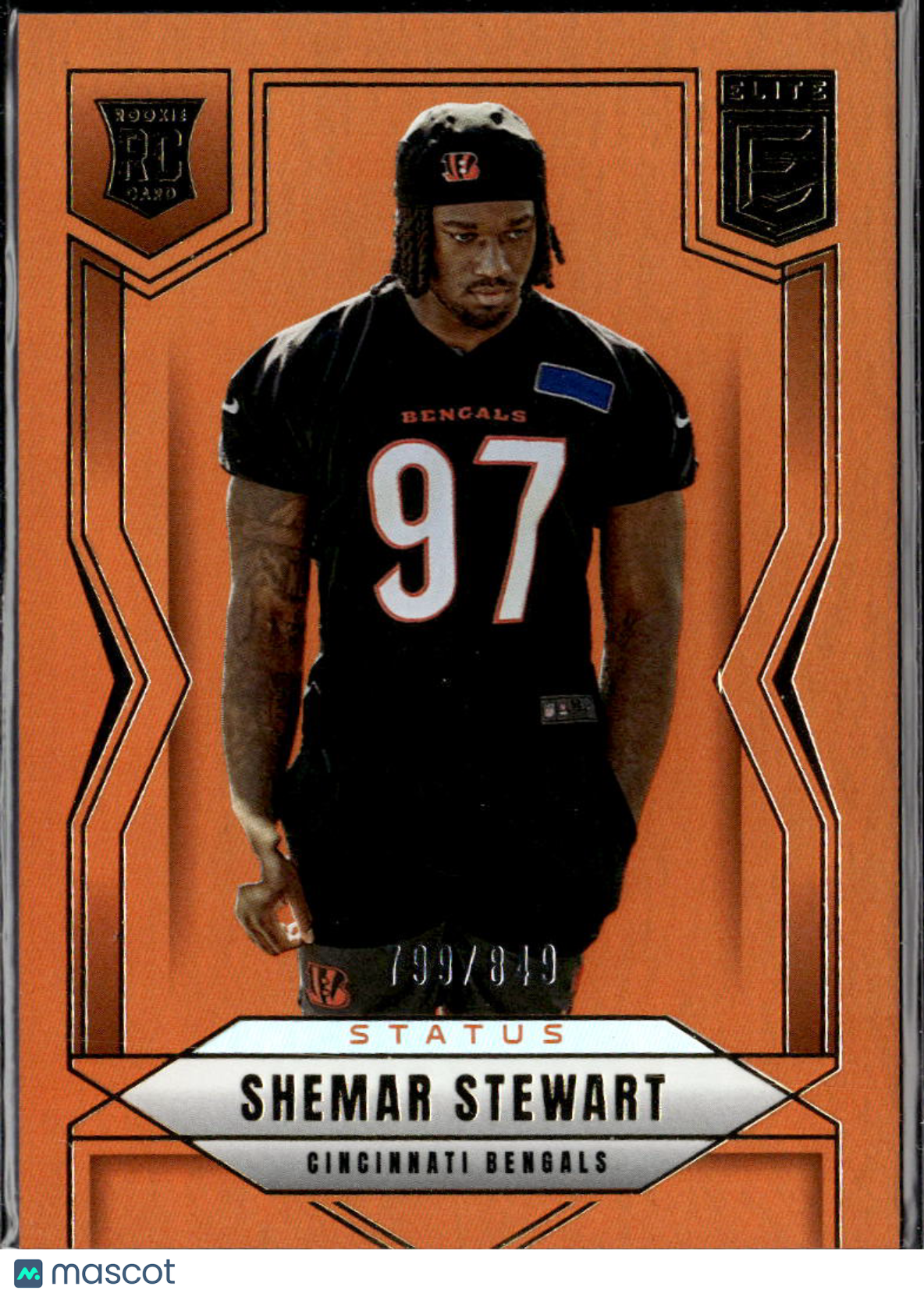 Shemar Stewart 2025 Elite Orange Status RC 799/849 Cincinnati Bengals