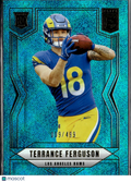 Terrance Ferguson 2025 Elite Teal Rookie RC 9/499 Los Angeles Rams