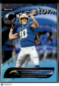 Justin Herbert 2025 Topps Finest Creators Blue Refractor /150 LA Chargers