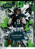 Kyle McCord 2025 Wild Card Splat Green Rookie RC Eagles 1/7