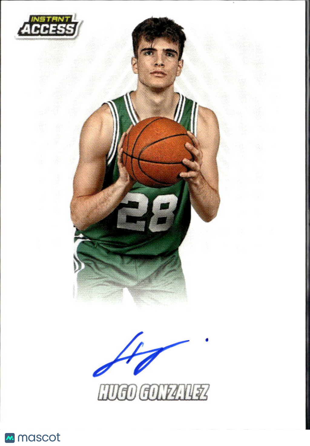Hugo Gonzalez 2026 Panini Instant Access Auto Autograph RC Boston Celtics