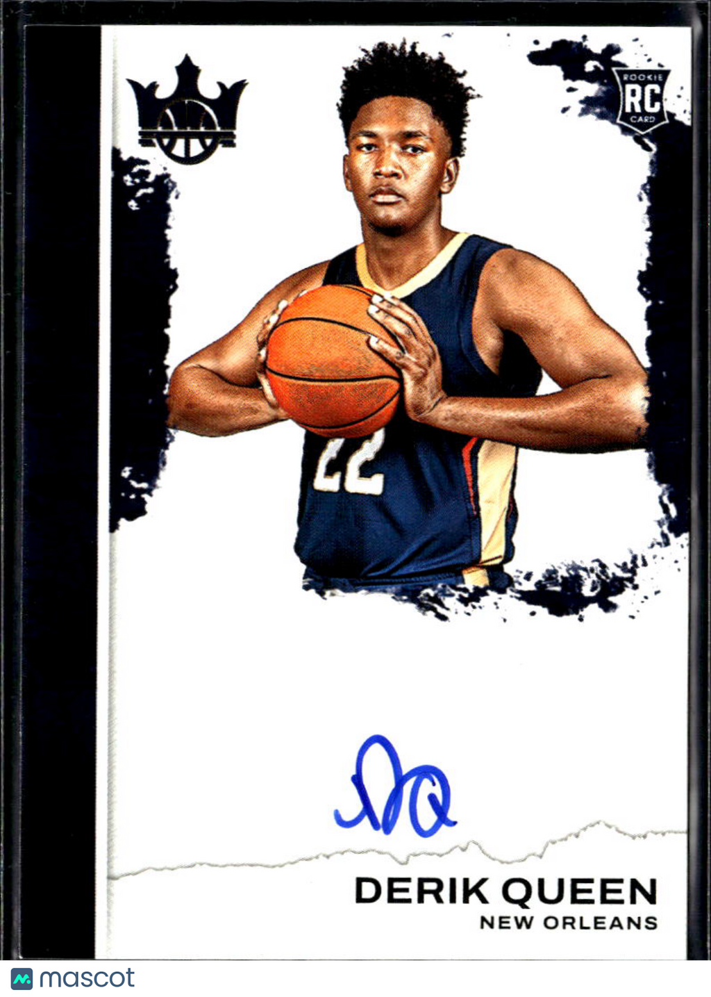 Derik Queen 2025 Court Kings On Card Auto Autograph RC New Orleans Pelicans