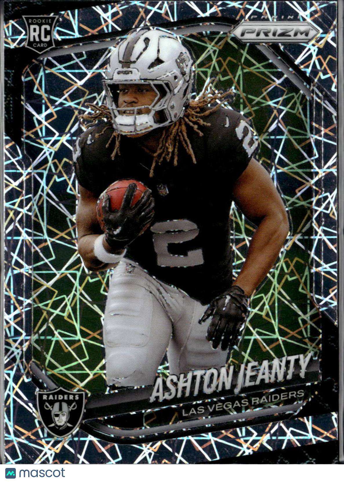 Ashton Jeanty 2025 Prizm Lazer Prizm Rookie RC Las Vegas Raiders