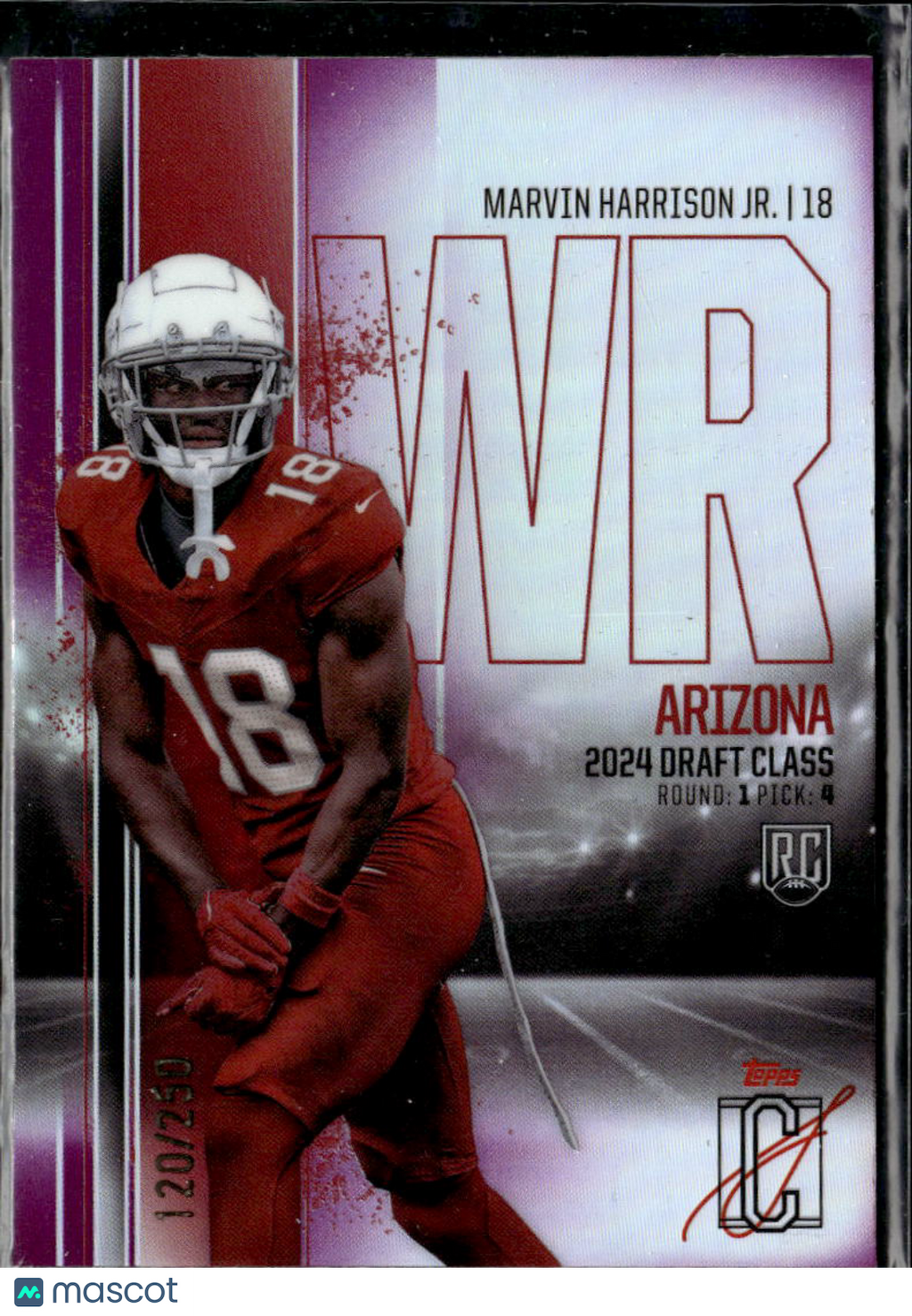 Marvin Harrison Jr. 2025 Topps Signature Class RC 120/250 Arizona Cardinals