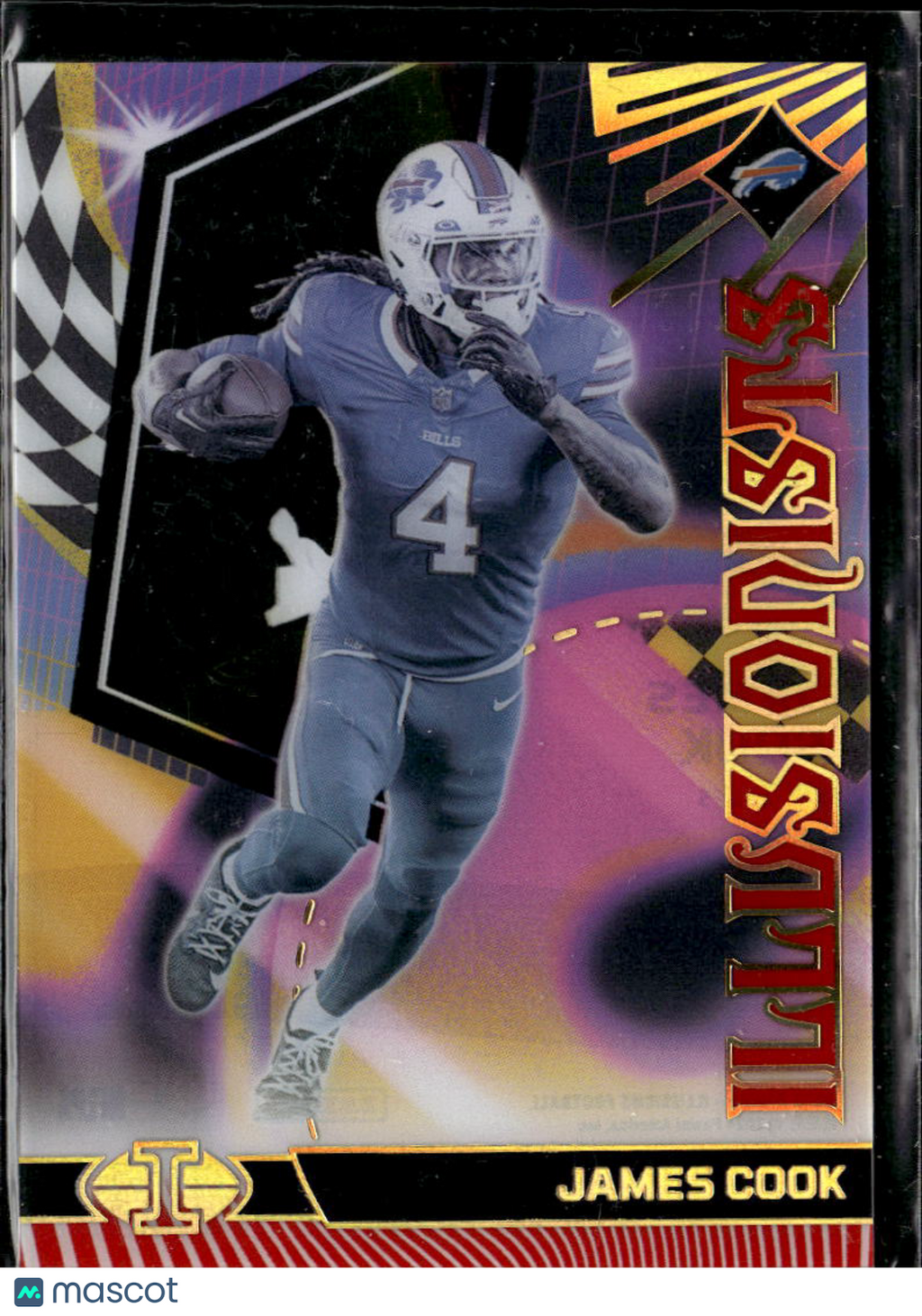 James Cook 2024 Illusions Illusionists Red 129/199 Buffalo Bills