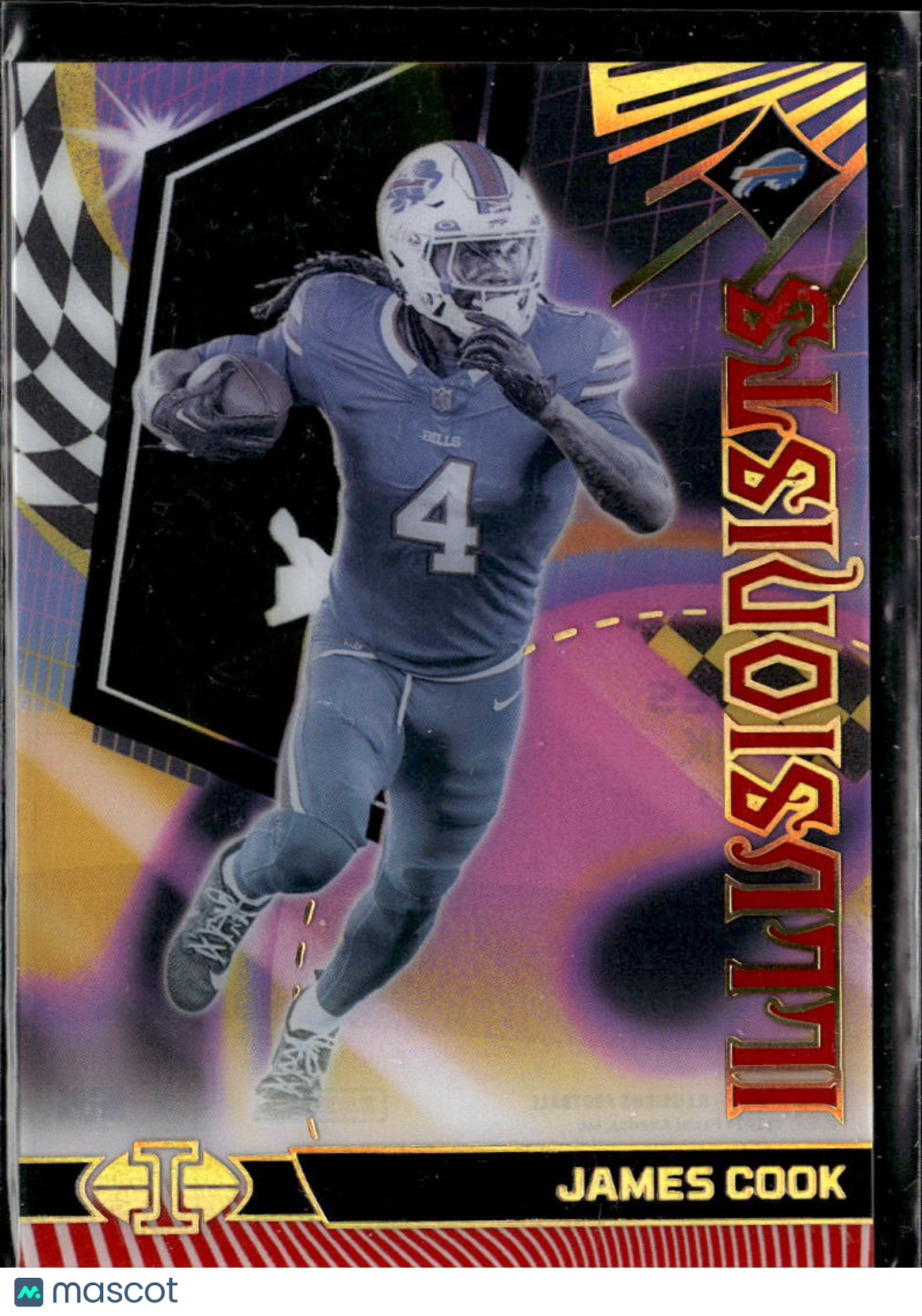 James Cook 2024 Illusions Illusionists Red 129/199 Buffalo Bills