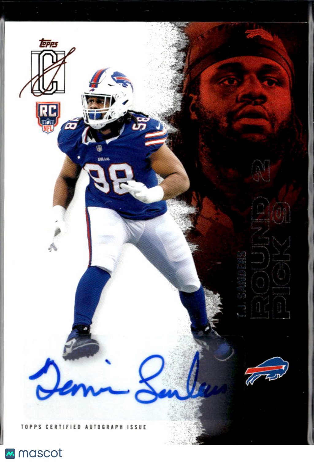 T.J. Sanders 2025 Topps Signature Class RC Auto Autograph Buffalo Bills