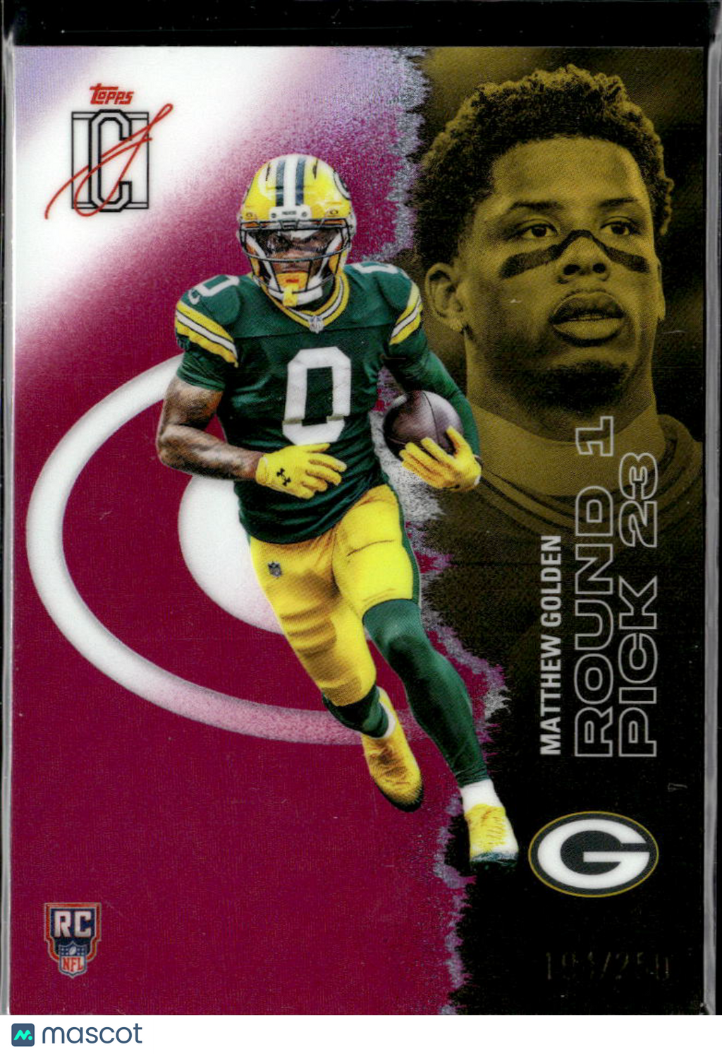 Matthew Golden 2025 Topps Signature Class Pink RC 194/250 Green Bay Packers