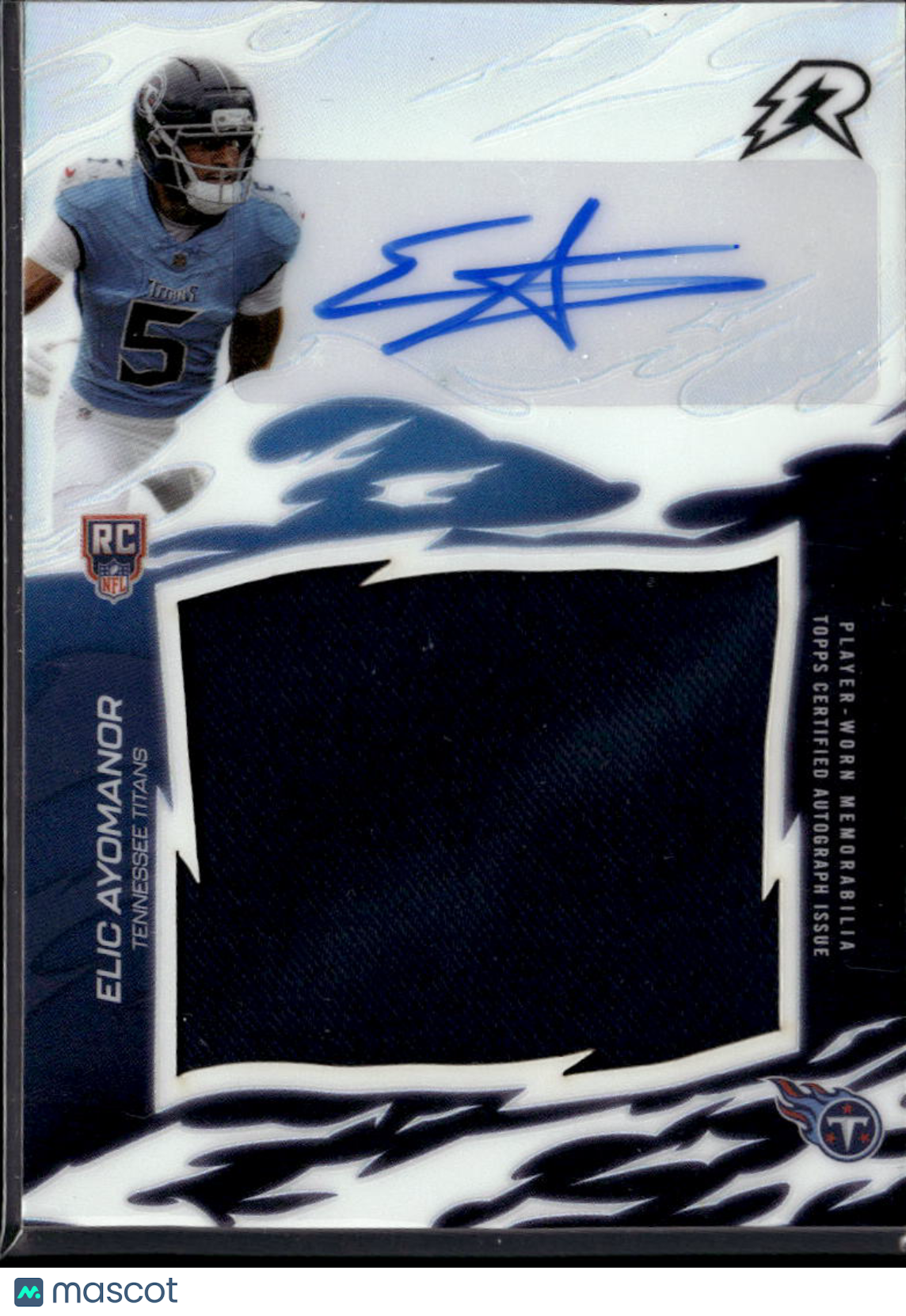 Elic Ayomanor 2026 Topps Resurgence Auto Autograph Patch RC Tennessee Titans