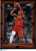 Jeremiah Fears 2026 Topps Chrome Update Orange RC 21/25 New Orleans Pelicans