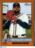 Reynaldo Lopez 2025 Topps Heritage Orange Refractor 10/25 Atlanta Braves