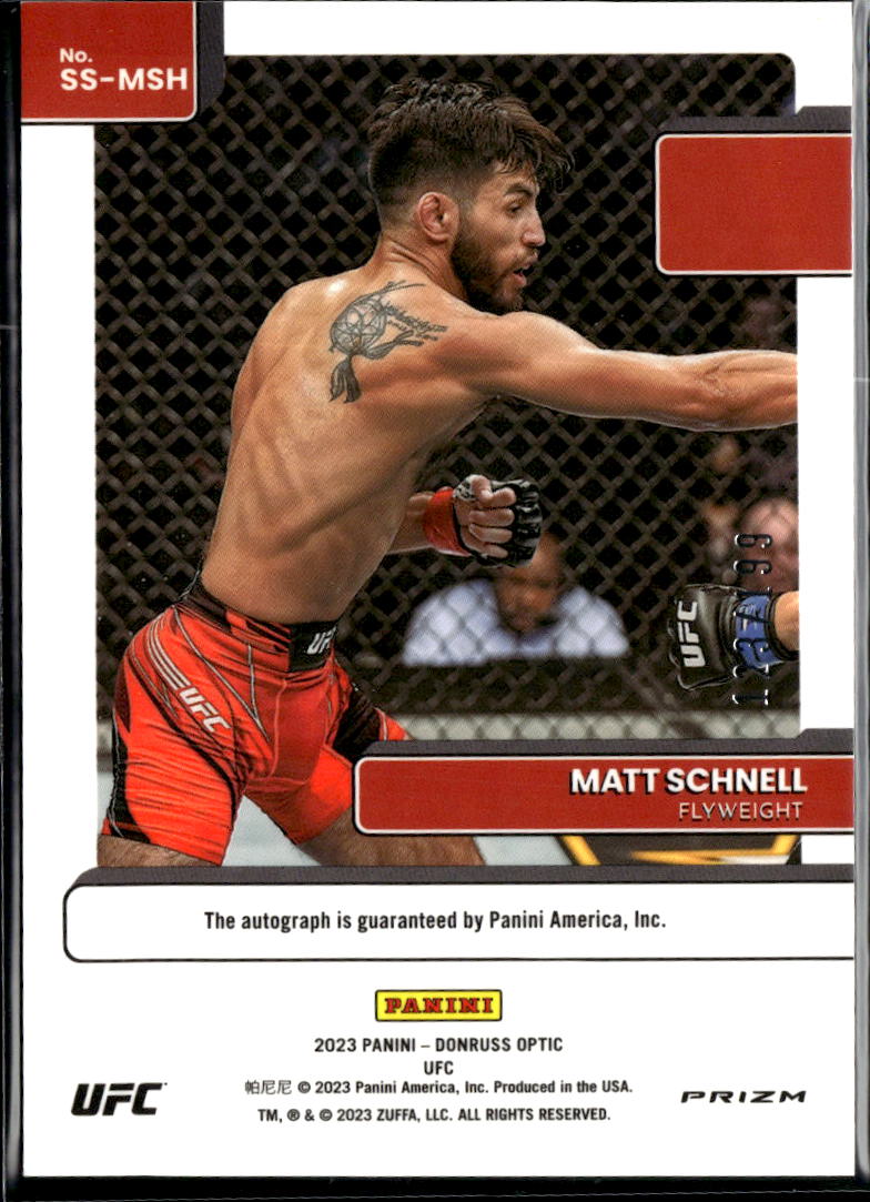 Matt Schnell 2023 Optic UFC Auto Autograph Red MMA