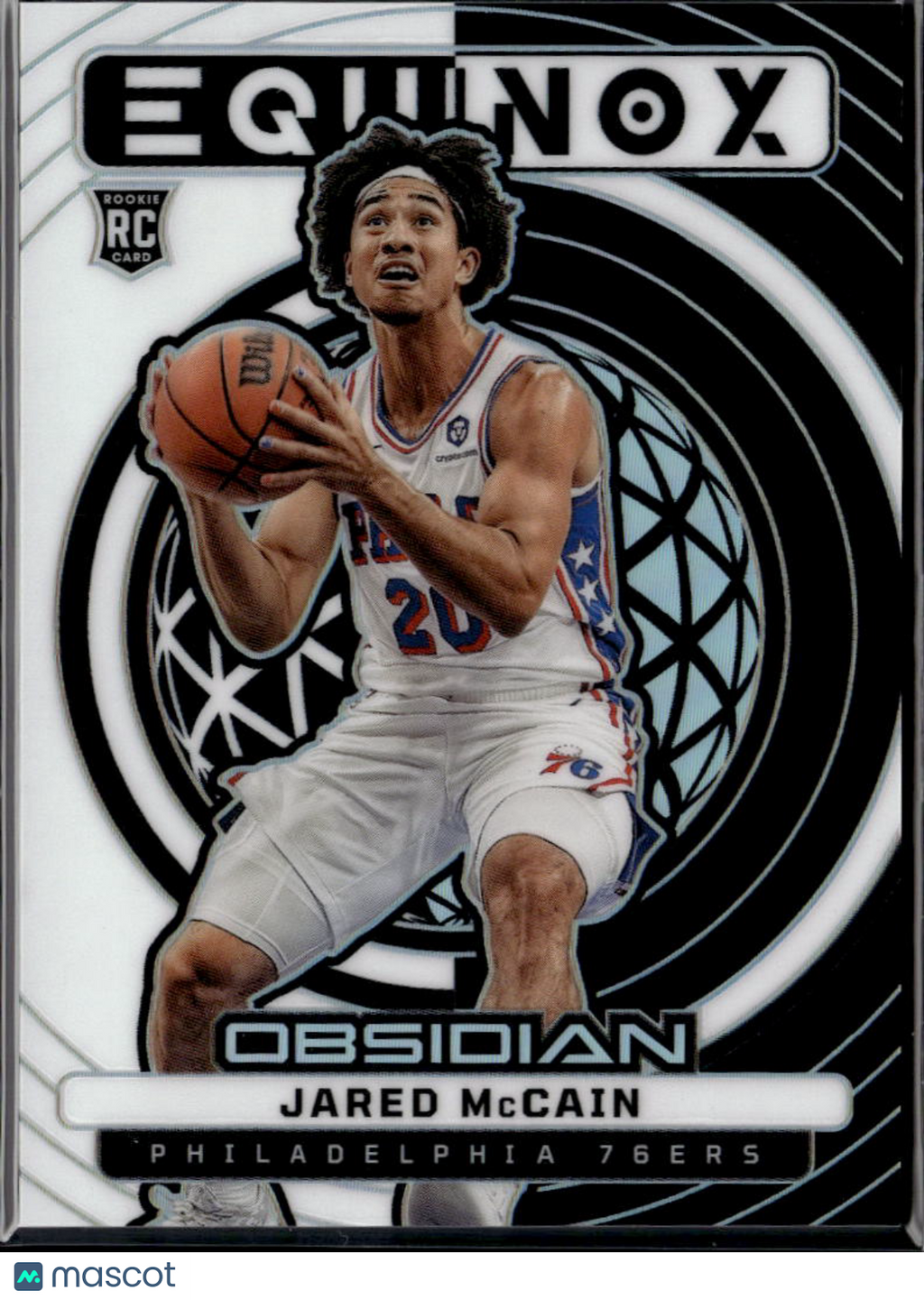 Jared McCain 2024-25 Obsidian Equinox RC Rookie 11/125 Philadelphia 76ers