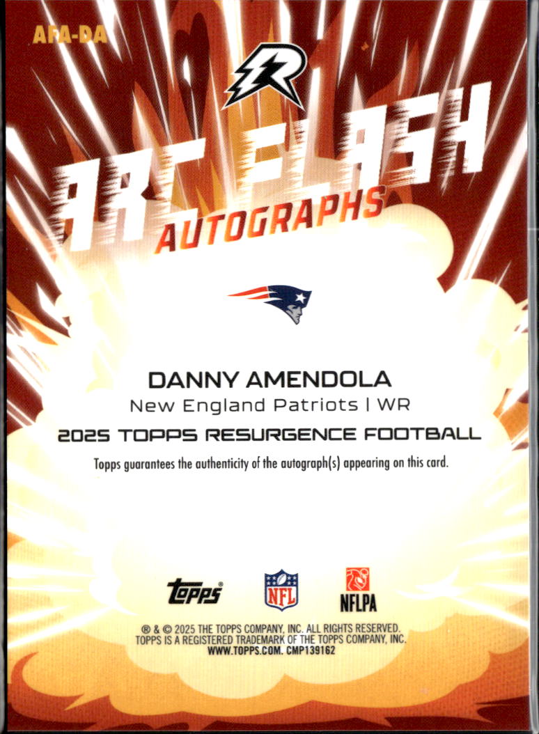 Danny Amendola 2025 Topps Resurgence Auto Autograph New England Patriots