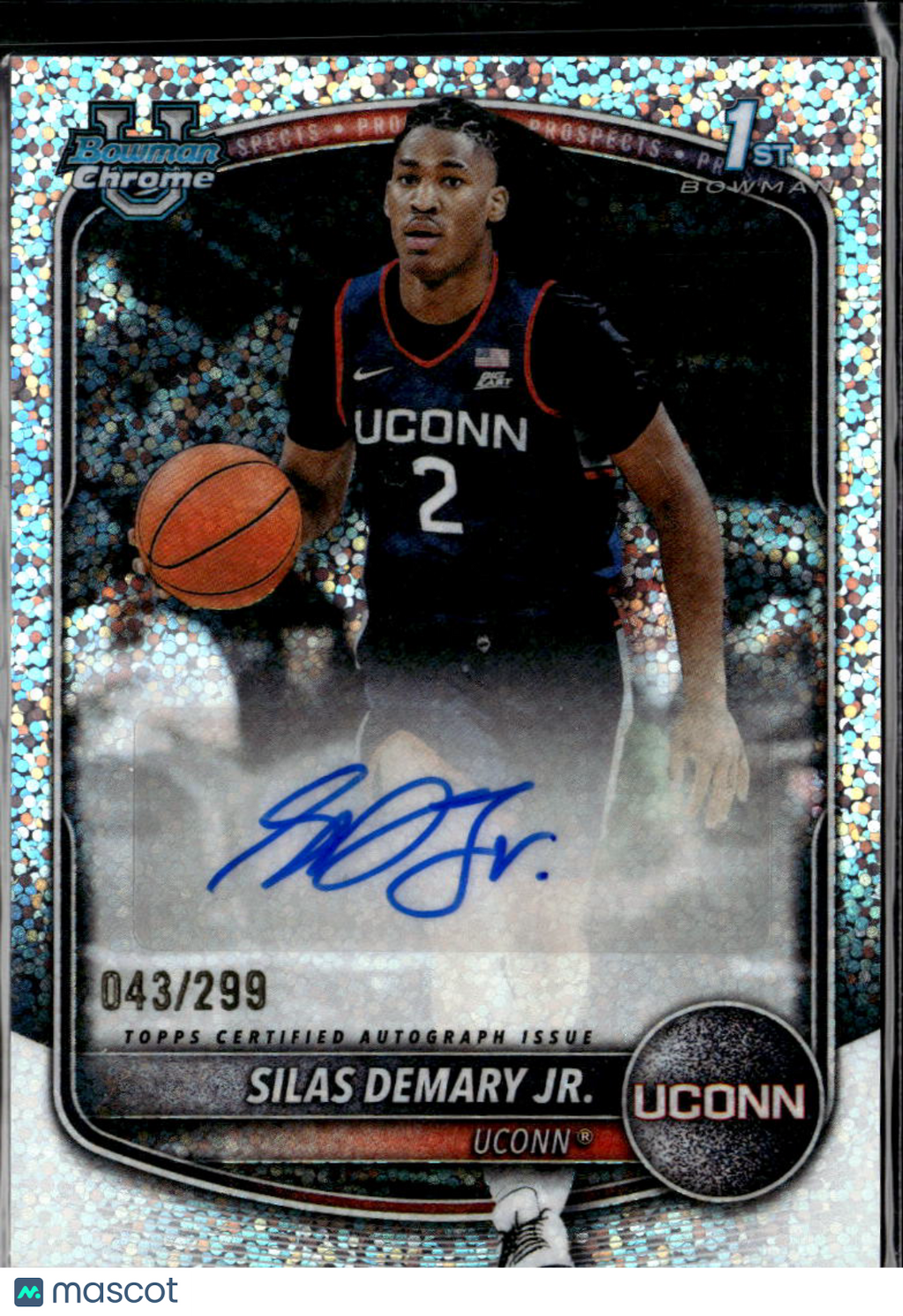 Silas Demary Jr. 2025 Bowman Chrome 1st Auto Autograph 43/299 UConn Huskies
