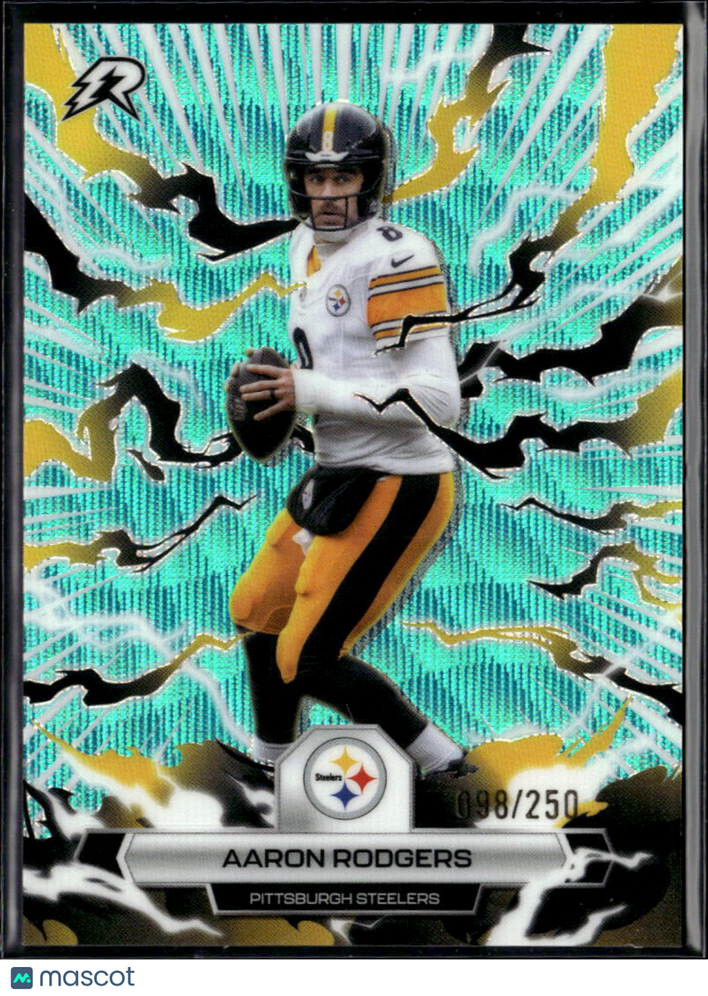 Aaron Rodgers 2026 Topps Resurgence Aqua 98/250 Pittsburgh Steelers