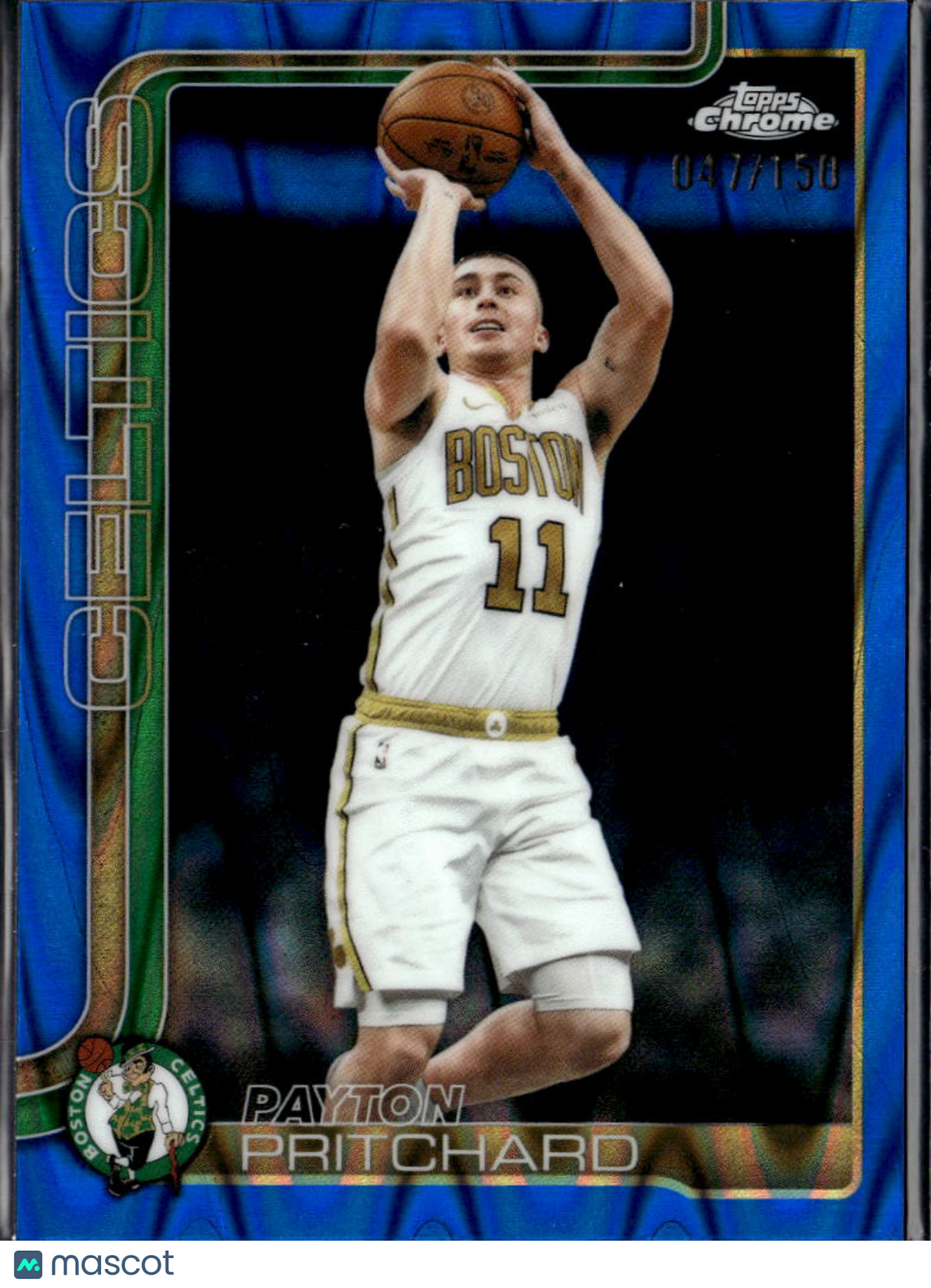 Payton Pritchard 2026 Topps Chrome Blue Boston Celtics