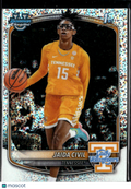 Jaida Civil 2025 Bowman Chrome 1st Speckle Refractor /299 Tennessee Volunteers