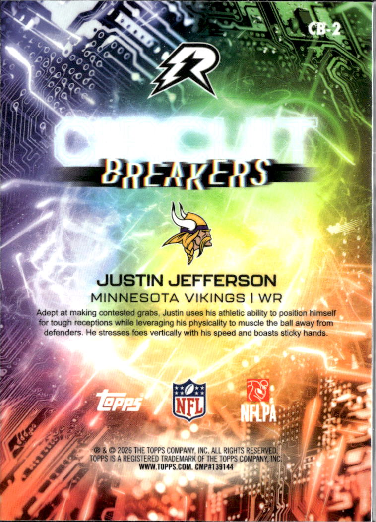 Justin Jefferson 2026 Topps Resurgence Circuit Breakers /299 Minnesota Vikings