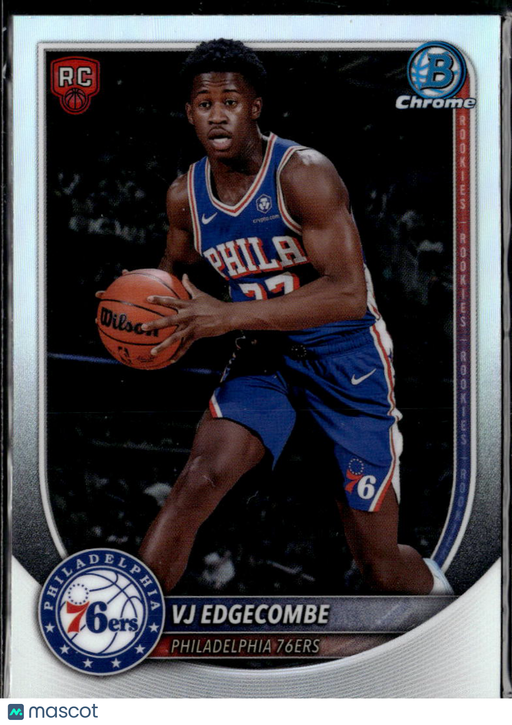 VJ Edgecombe 2025 Bowman Chrome RED Refractor RC Philadelphia 76ers