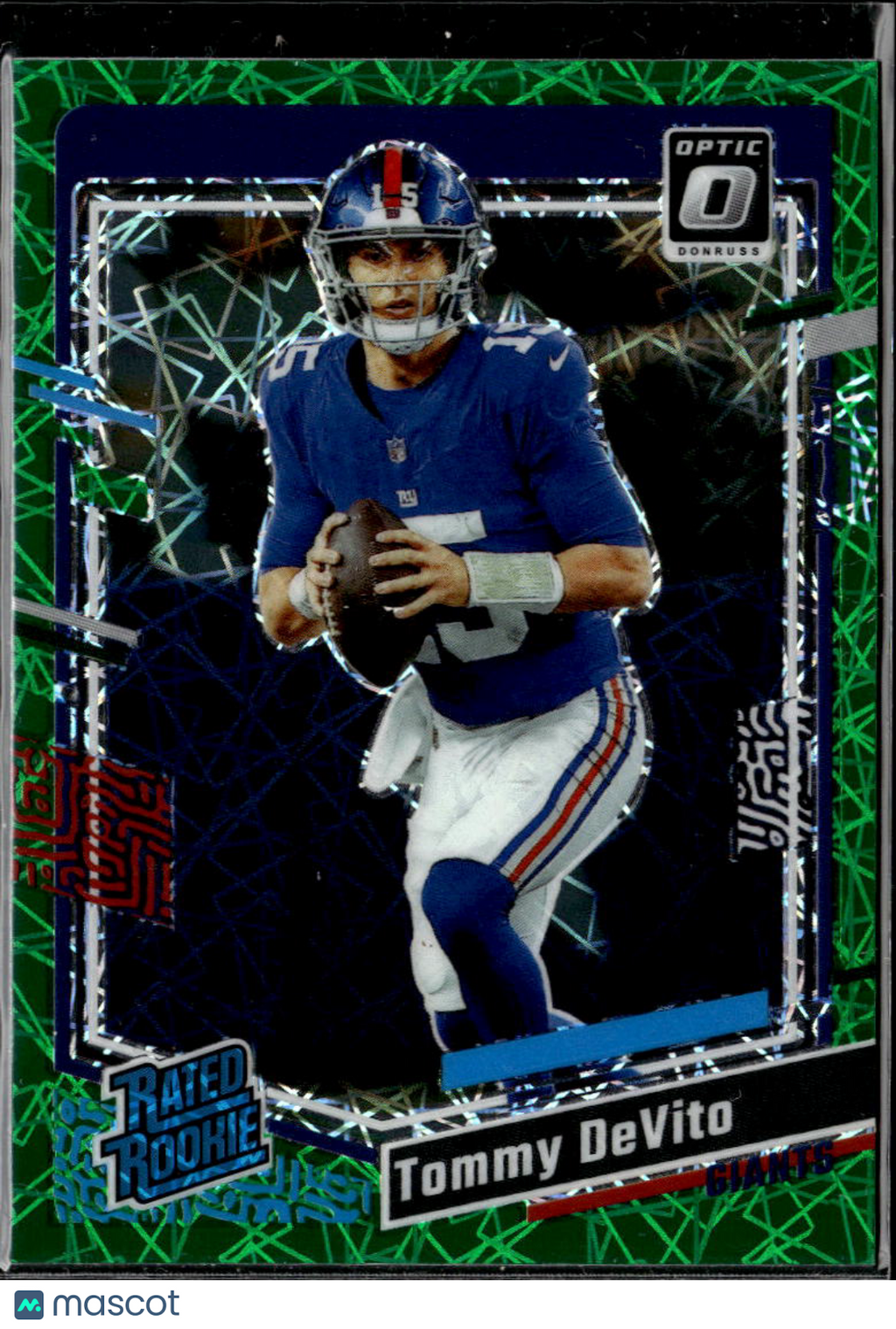 Tommy DeVito 2023 Optic Rated Rookie Green Velocity New York Giants