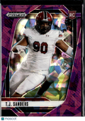 T.J. Sanders 2025 Prizm Draft Purple Ice RC 64/199 South Carolina Bills