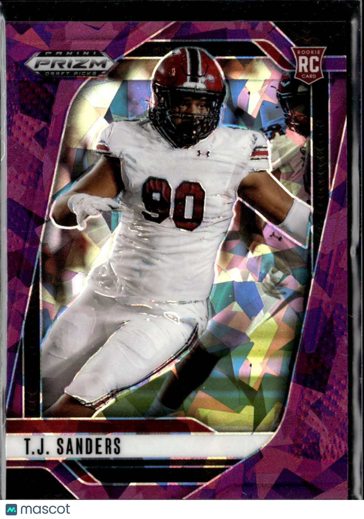 T.J. Sanders 2025 Prizm Draft Purple Ice RC 64/199 South Carolina Bills