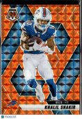 Khalil Shakir 2025 Mosaic Orange Prizm 187/199 Buffalo Bills