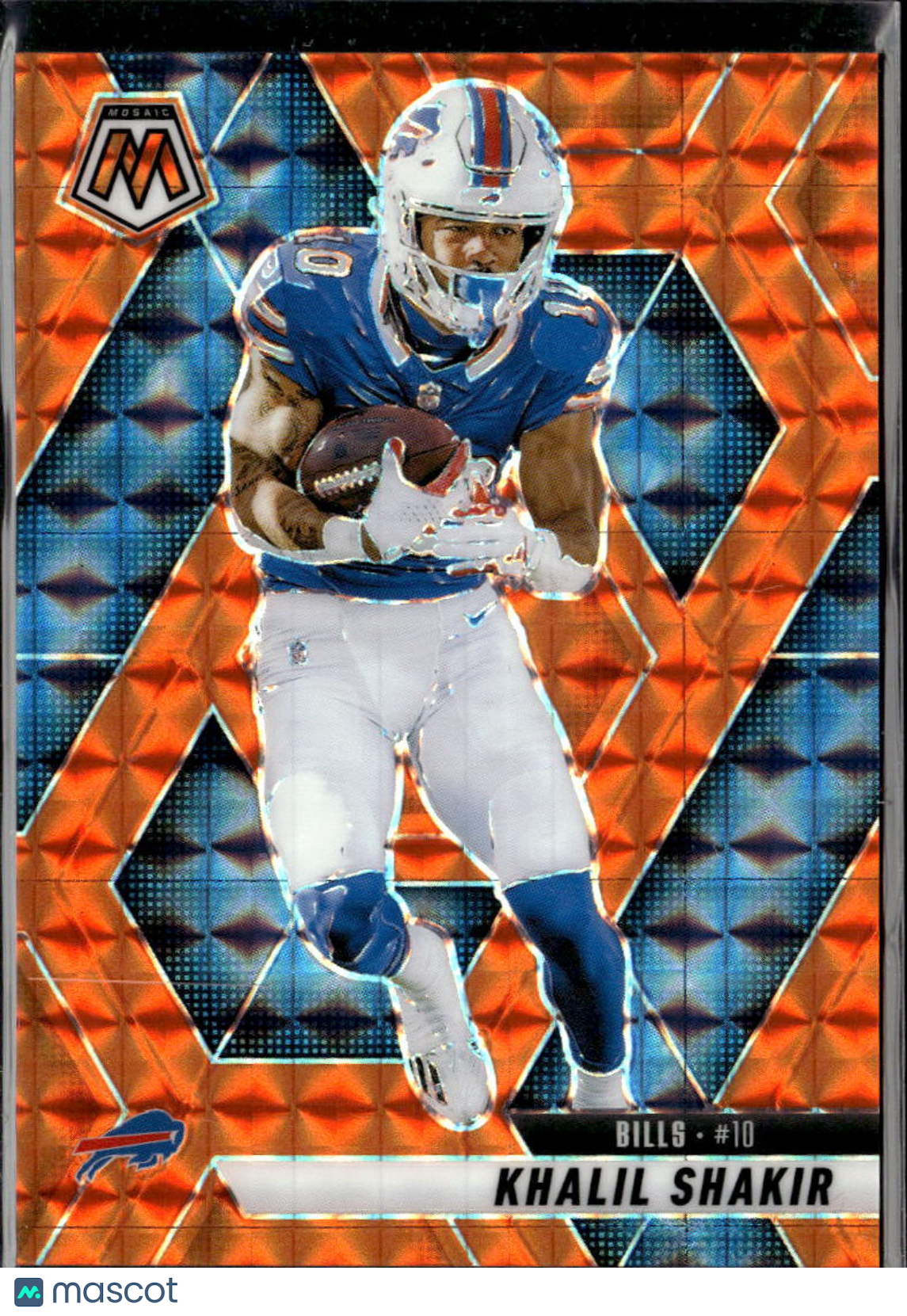 Khalil Shakir 2025 Mosaic Orange Prizm 187/199 Buffalo Bills
