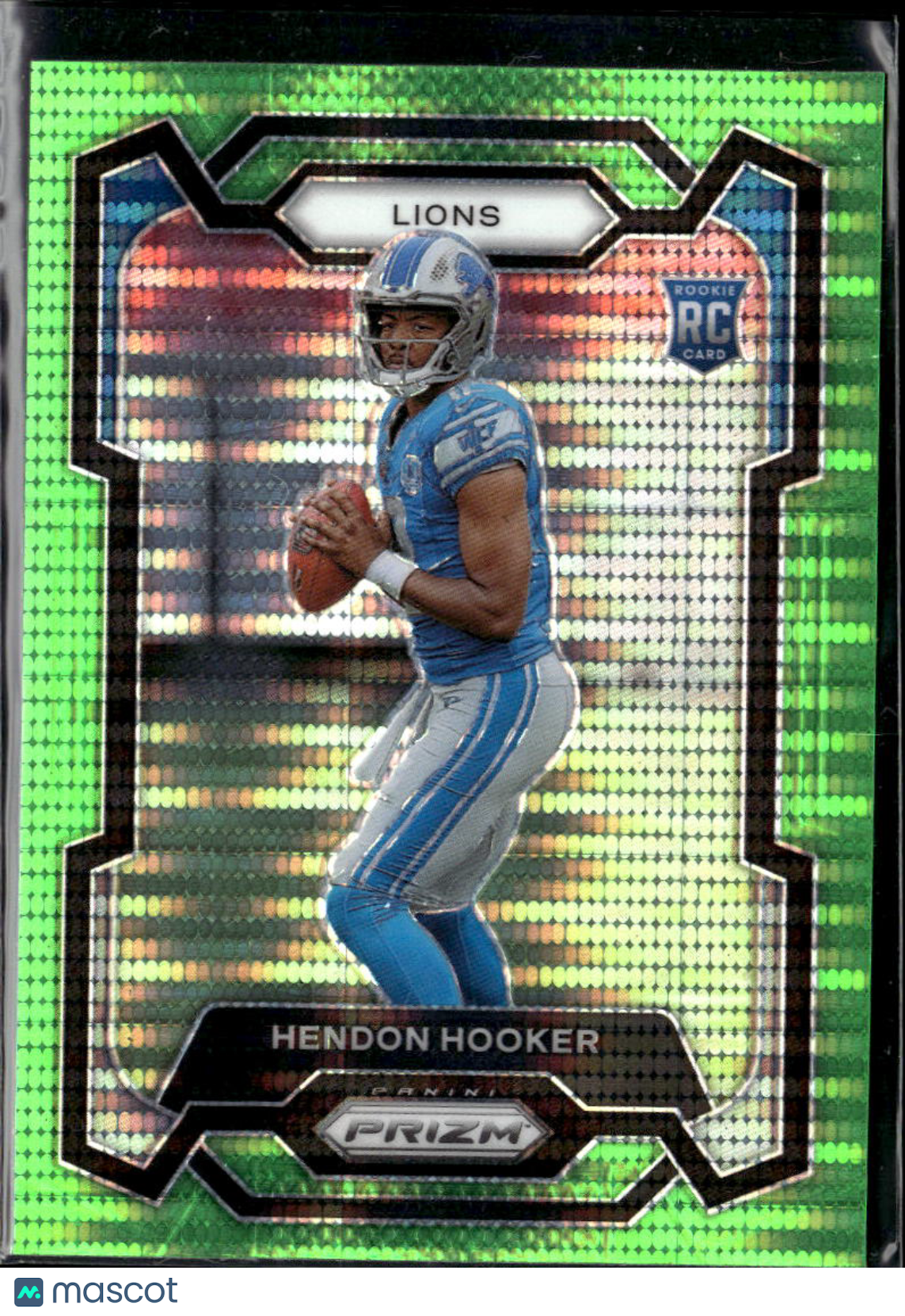 Hendon Hooker 2023 Panini Prizm Green Pulsar Rookie RC Detroit Lions