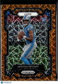 Hendon Hooker 2023 Panini Prizm Orange Lazer RC Detroit Lions