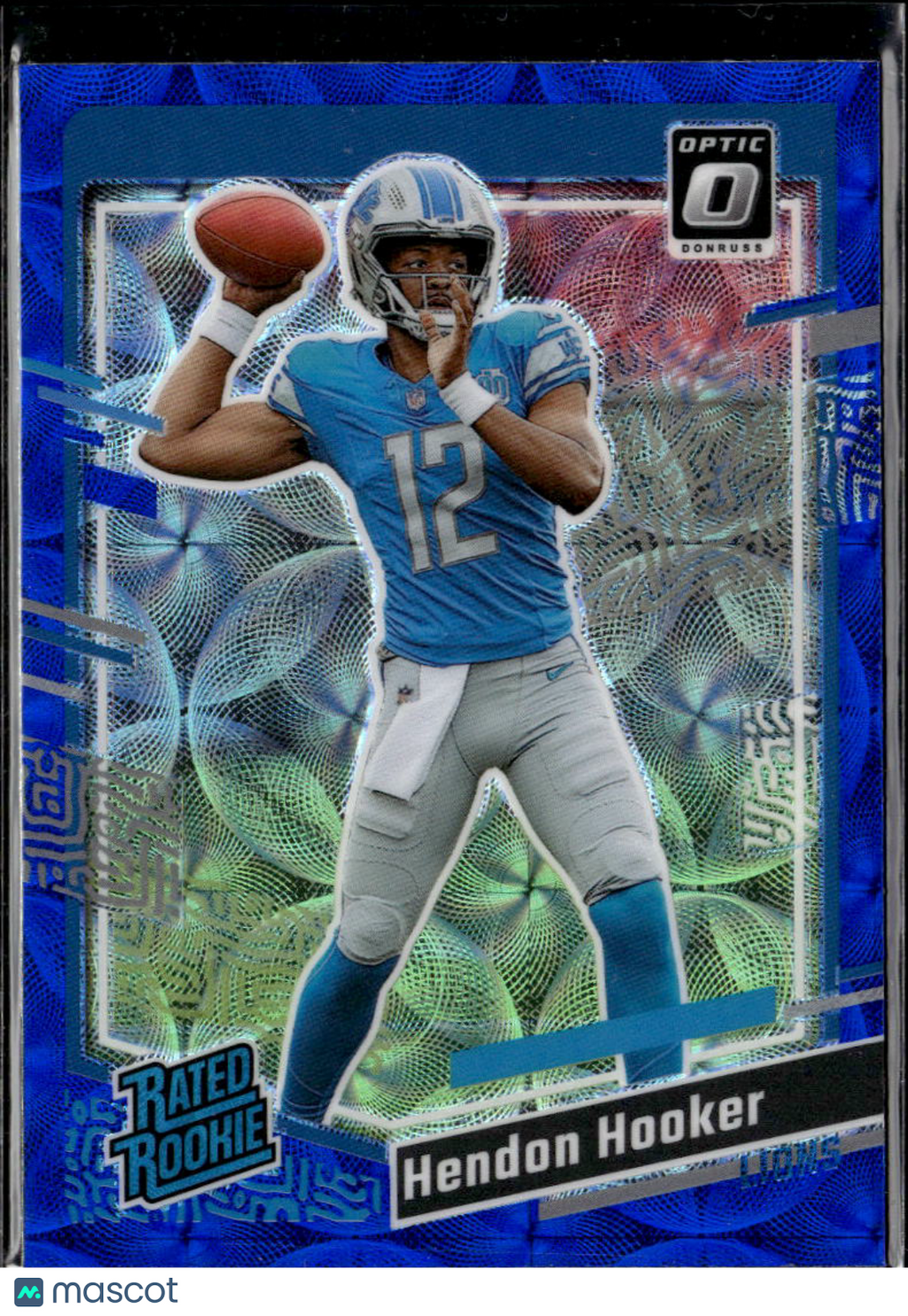 Hendon Hooker 2023 Optic Rated Rookie Blue Scope RC Detroit Lions