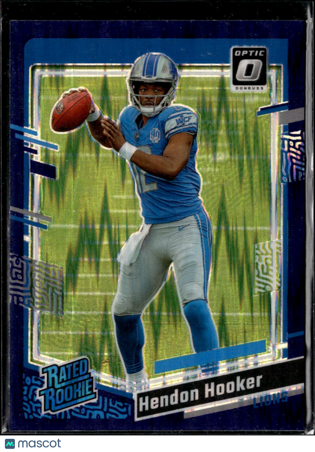 Hendon Hooker 2023 Optic Rated Rookie Purple Shock RC Detroit Lions