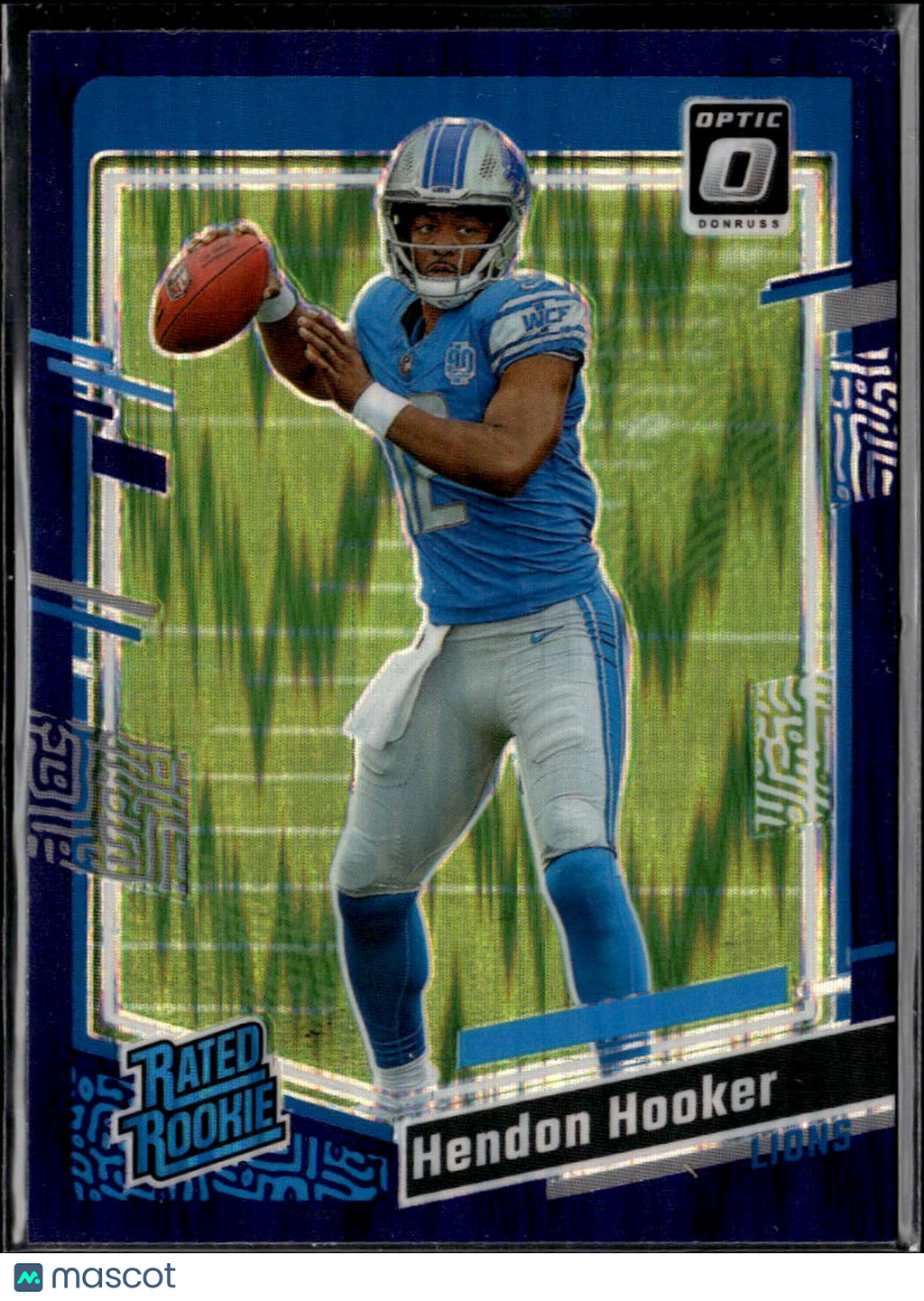 Hendon Hooker 2023 Optic Rated Rookie Purple Shock RC Detroit Lions