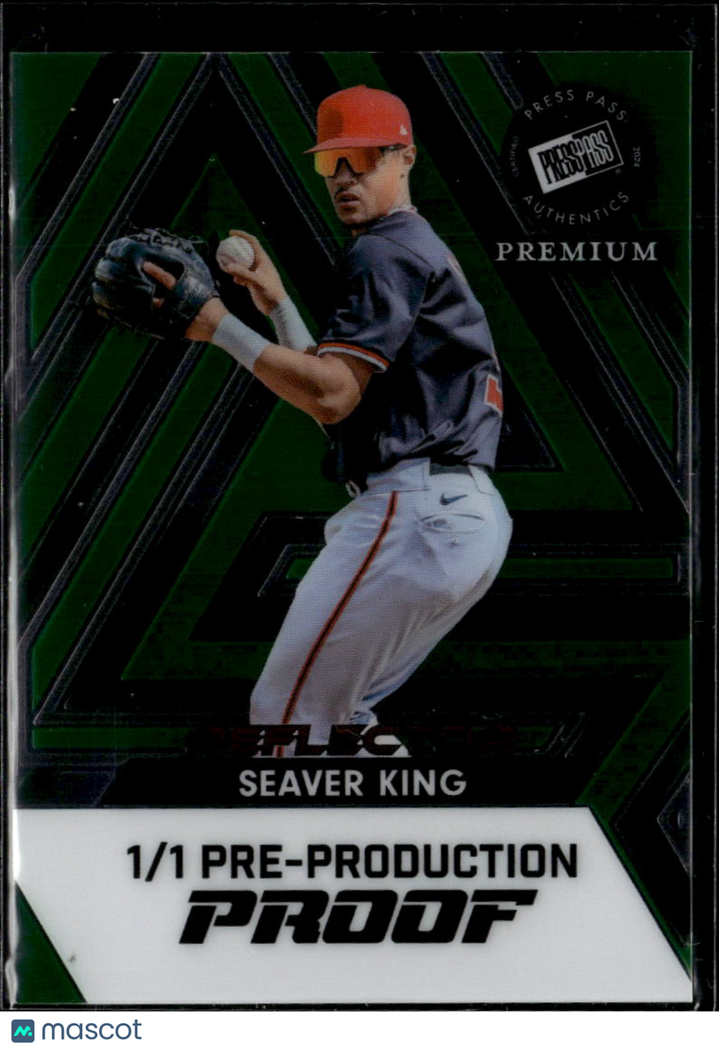 Seaver King 2024 Press Pass Pre-Production Proof Green 1/1