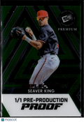 Seaver King 2024 Press Pass Pre-Production Proof Green 1/1