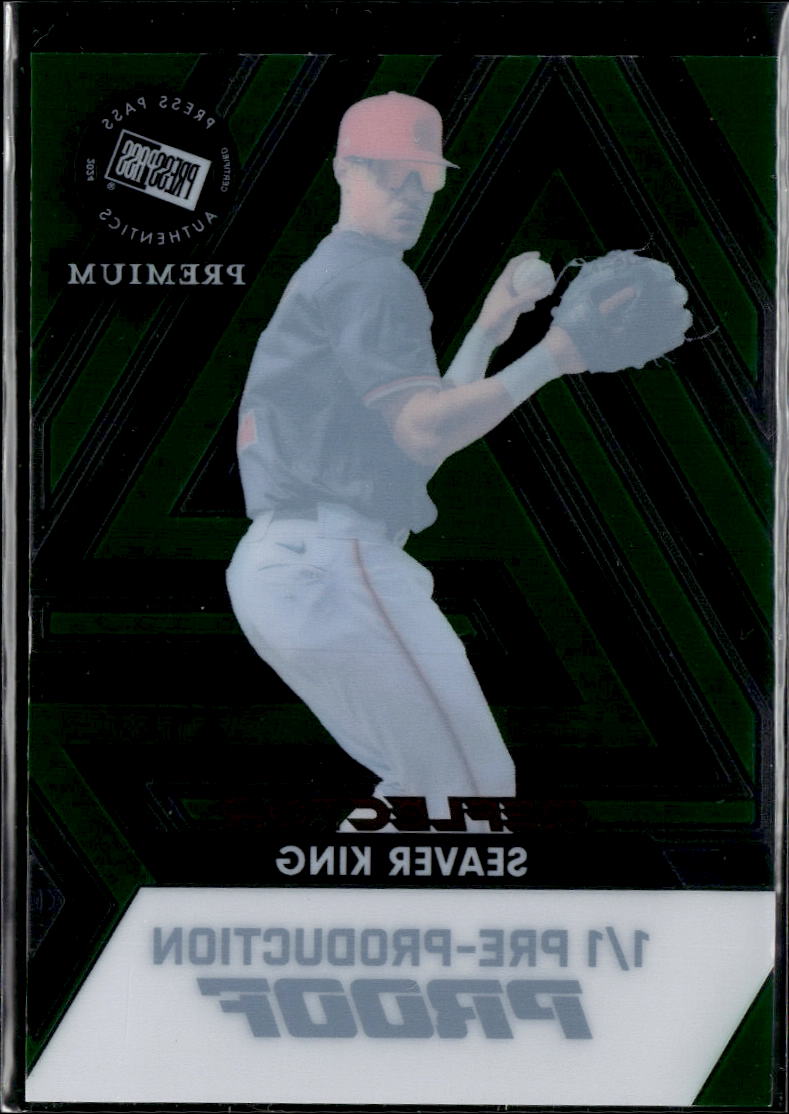Seaver King 2024 Press Pass Pre-Production Proof Green 1/1