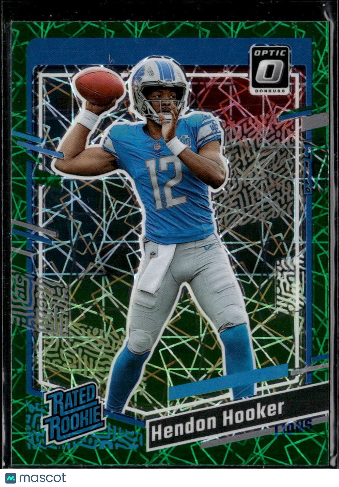Hendon Hooker 2023 Optic Rated Rookie Green Laser Detroit Lions