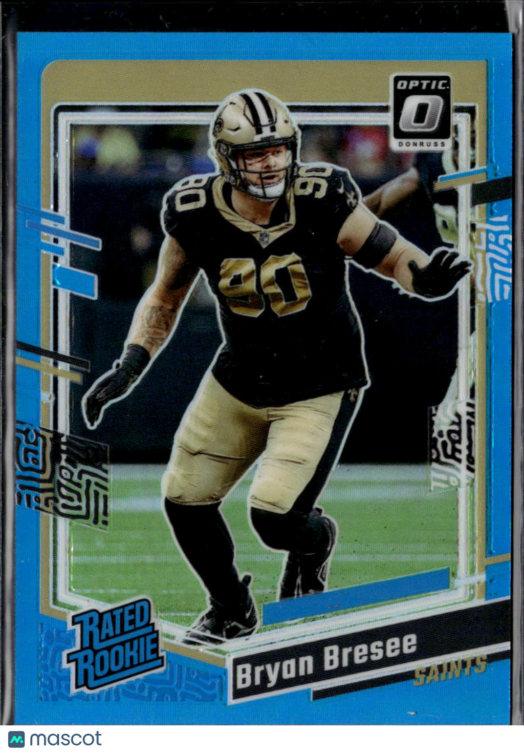 Bryan Bresee 2023 Optic Rated Rookie Aqua Prizm RC /299 New Orleans Saints