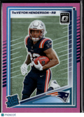 TreVeyon Henderson 2025 Optic Rated Rookie Pink New England Patriots